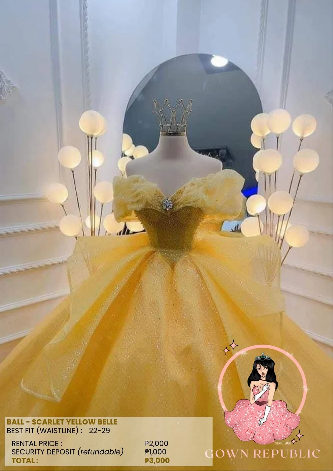 Ball Gowns: Yellow / Gold 303